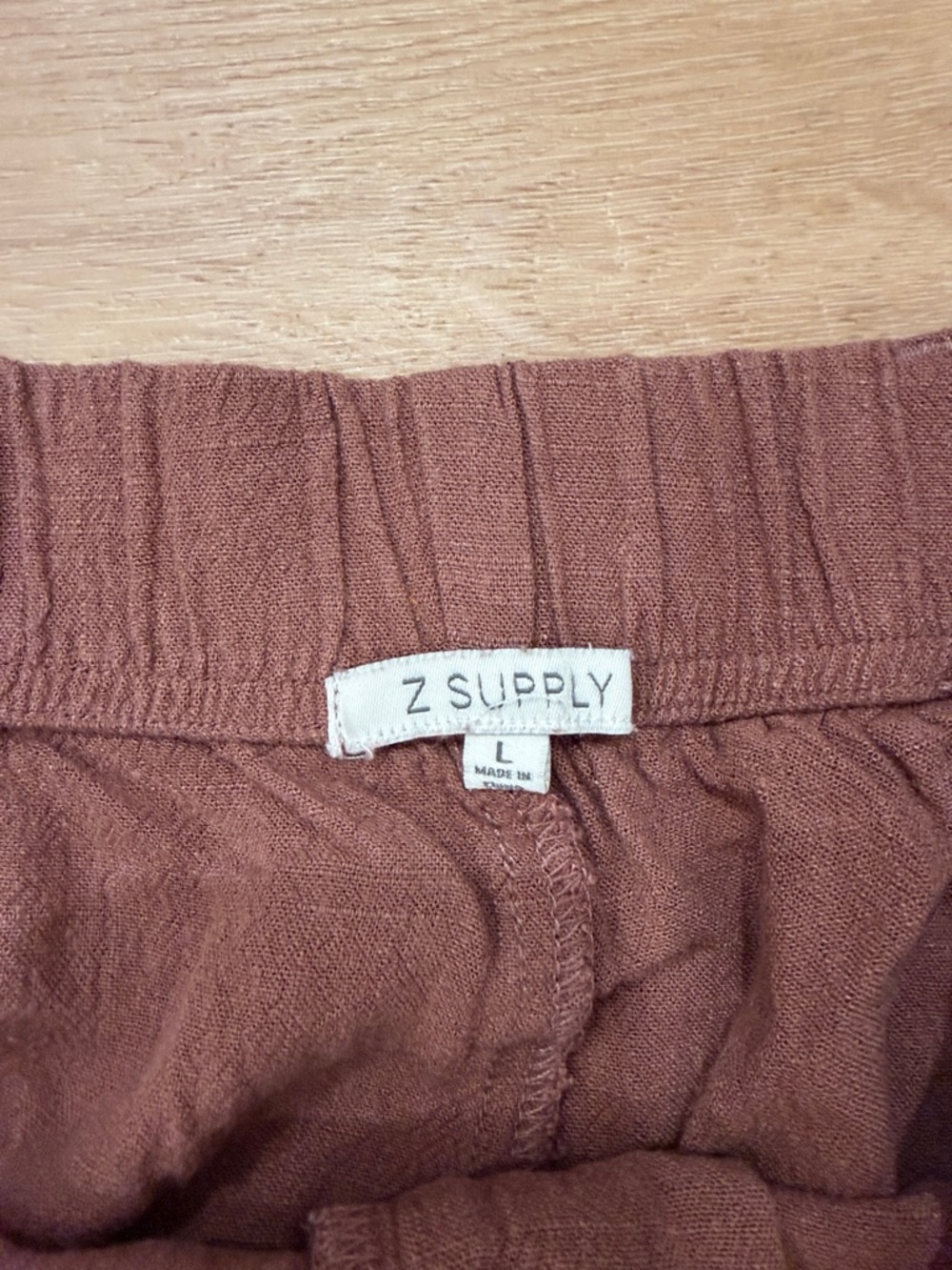 Z Supply Mauve Wide-Leg Crop Pants - Picture 2 of 8